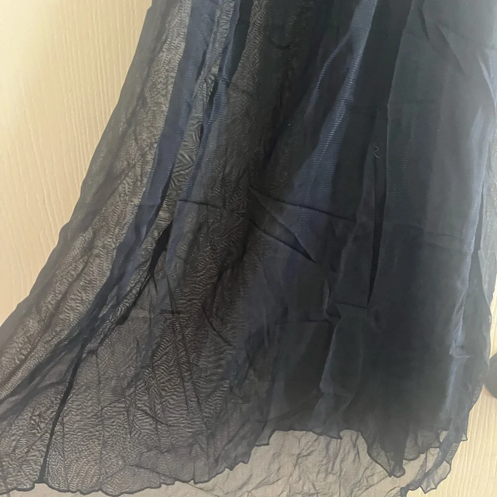 VTG Y2K Black Babydoll Lace WhimsyGoth Coquette Romantic Slip Chemise Dress - Picture 4 of 6